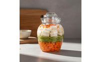 Glass Pickling Jar Clear Design Kimchi Container Versatile Sealed Glass Canister for Kitchen