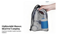 Coiled Hose Portable Electric Shower Compact Self-Priming Shower System for Camping, Travel