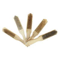 Industrial Wire Brush with Wooden Handle for Cleaning Rust and Polishing