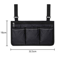 Armrest Pouch Easy to Install Storage Bag Multi-Compartment Rolling Support Hanging Bag for Medical Transport, Outdoor Travel, Rollator