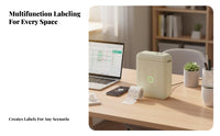 Waterresistant Labels Handheld Thermal Labeler azuretooth Connectivity Label printer No Ink Required Sticker Printer Portable Design for Students, Small Business Owners, Home Organizers, Retail shop, School, Classroom, Kitchen