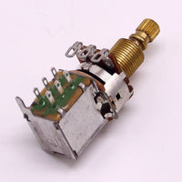 B500K Potentiometer with Switch Compact Guitar Control Pot with Knurled Shaft Threaded for Luthier, Guitarists