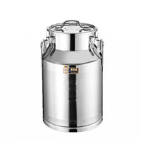 Sealed Stainless Steel Barrel Carrying Handle Stainless Steel Storage Barrel Rounded Base