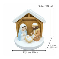 Resin Nativity Set Miniature Holy Family Ornaments Collectible for Easter, Home