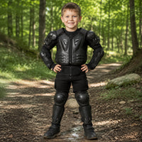Chest Protector with Knee Pads Hard Plate Terrain Riding Guard Set Impact Resistant Set for Kids, Motocross