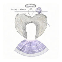 Angel Costume Set Layered Feather Angel Feathered Appendages Set Lightweight