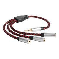3.5mm Audio Headphone Splitter Cable 1 Female to 3 Female Extension Adapter