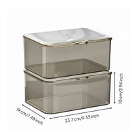 Clear Tea Storage Container with Lid Large Capacity Display Case for Living Room