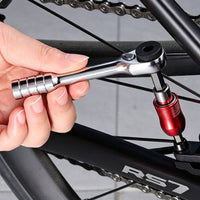 Rapid-Swap Ratchet Wrench with Bit Storage Reversible Cycle Repair Tool Bidirectional Bike Multi-Tool Lightweight for Trail Rides
