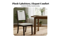 Modern Minimalist Design Upholstered Wooden Chair Sturdy Wood Legs Tufted Backrest Chair High-Density Foam Cushion Dining Furniture Ergonomic Design for Restaurant Owners, Hotel Managers, Interior Designers, Kitchen, Cafe, Living Room, Reading Nook