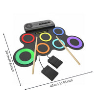 sensitiveSensitive Pads Roll up Electronic Drum Pad Built-in Speaker Portable Electronic Drum Kit for Home