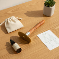Brass Gua Sha Scraper with Wooden Handle Long-Lasting Scraper with Wooden Handle Hygienic Metal Gua Sha Board Portable for Adults