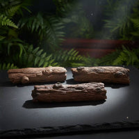 3 Pieces Tree-Stump Decorations Molded Artificial Log Sections Rustic Landscape Trees for Hobbyists, Aquarium Owners, Dioramas, Tabletop Displays