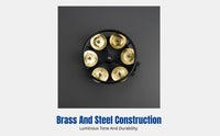 Drum Hi-Hat Cymbal Chime, Percussion Chime, Brass/Steel, Decorative Sound, Random Design