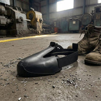 Slip-on Anti-Crush Shoe Cover Open Back Safety Shoe Cover Adjustable Strap Foot Protection Molded Plastic