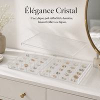 Acrylic Clear Multi-Compartment Jewelry Display Tray for Earrings Bracelets Beads