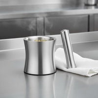 Stainless Steel Mortar and Pestle Heavy Duty Mortar and Pestle Set Non-Slip Base Garlic Crusher Bowl for Lab