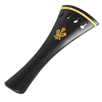4/4 Natural Ebony Violin 4-Piece Set: Chinrest, Tailpiece, Pegs, Endpin with Brass
