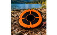 Padded Swing Orange Disc and Black Textile Swing Disc Bound Edge Play Equipment