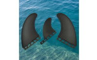 3 Pieces Matte Surfing Fins with Honeycomb Pattern Ultralight Thruster Fins Controlled Surfboard Fin Low-Profile for Surfers