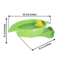 Flower Mirror Stand with Food Box and Parrot Bath Tub, Wooden Bird Feeding Station with Mirrored Perch, Bird Bath for Parakeet Cockatiel Cage