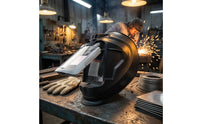 Fusing Helmet with Flip-up Lens Fullcomplete-Coverage Auto-Darkening Fusing Headgear Heat-Resistant Guarding Gear for Fabricators, Garage