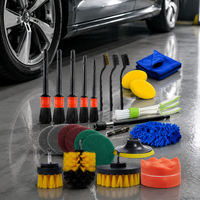 Car Cleaning Kit Car Detailing Kit with Wash Mitt Drill Brushes Microfiber Cloth