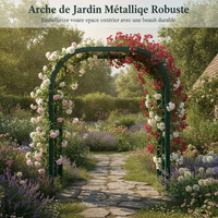 Garden Arch Trellis for Climbing Plants, Heavy Duty Metal Pergola for Outdoor Yard & Patio