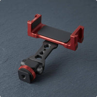 Smartphone Clamp Mount Threaded Base Adjustable Phone Clamp Rubber Padded Live Broadcasting Phone Holder for Filming