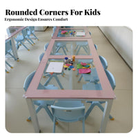 Kindergarten Drawing Table Easy to Easy-Maintenance children's Table and Chair Set Scratch Resistant children's Storage Art Desk for Students