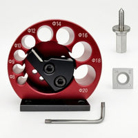 Adjustable 8-Hole Rounder Tool Removable Wrench Bench-Mount Dowel Rounder Compact Round Wood Rod Shaper