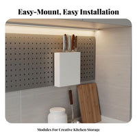 Magnetic Utensil System No-Tool Installation Wall-Mounted Utility Rack Strong Magnetism Kitchen Organizer for Home Cooks, Homeowners, Small Apartment