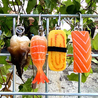 Realistic Salmon Sushi Keychain Pendant for Bags and Gifts