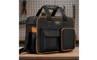 Large Capacity Electrician Tool Bag Thickened Canvas Tool Bag Multi-Pocket Storage Heavy Duty for Electricians, Technicians, Workshop, Job Site