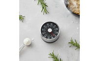 Cooking Timer Twist Dial Magnetic Kitchen Timer Mechanical Countdown Clock Stainless Steel Analog Timer Visual Timer Suitable for Office School Kitchen