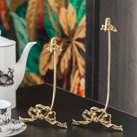 Hook Cup Stand Bow-Shaped Cup and Saucer Stand Decorative Household Decor