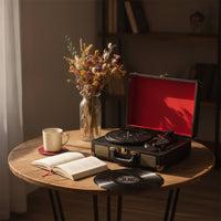 Suitcase Vinyl Player Retro Portable Vinyl Player Portable Turntable Vintage for Music Lovers, Travel, Bedroom