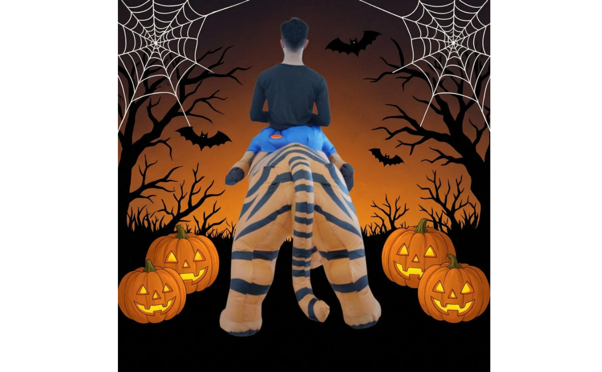 Inflatable Tiger Suit Funny Tiger Costume Oversized Cosplay Costume for Adults, Halloween
