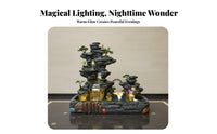 Relaxing Ambiance Feng Shui Floor Fountain Tranquil Atmosphere Large Rockery Water Fountain Mister & Humidifier Artificial Mountain Water Feature Artisan-Made for Interior Designers, Business Owners, Courtyard, Entryway, Garden, Office