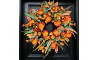 Autumn Wreath Door Hanging Fall Flower Wreath Realistic Look Home Decoration for Entryway