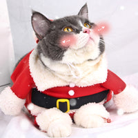 Pet Christmas Costume Set for Small Dogs and Cats - Festive Winter Apparel