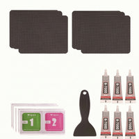 6 Pieces Heavy-Duty Trampoline Repair Piece Kit with Adhesive Weather-Resistant Trampoline Repair Kit Easy to Use Outdoor for Homeowners