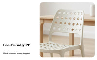 Stackable Perforated Back Chair Long-Lasting Household Furniture Easy to Clean Accent Seat Modern Design for Restaurant Owners, Families, Homeowners, Dining Room, Kitchen, Balcony, Bedroom