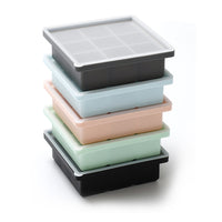 Food-Grade Silicone 9-Cavity Ice Cube Tray with Lid for Freezer
