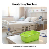 Multi-Compartment Patient medicinal Box Integrated Card pocket Handled medication Tote with Tray Stackable Design Hospital apparatus Transparent Lid for Pharmacists, well-beinggivers, Pharmacy, Nursing Home, Bedside, Emergencies