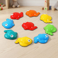 9 Pieces Aquatic Stepping Stone Textured Stepping Stone with Anti-Slip Strips Toy Molded Toys Motor Skills for Children