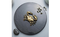 Vintage Look Bronze Crab Figurine Multi-Functional Collectible Creature Ornament Elegant Design Tea Pet Realistic Shape for Calligraphers