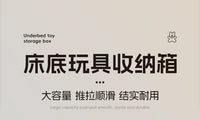 家用玩具收纳箱大容量可移动床底毛绒娃娃储物箱子多功能杂物收纳