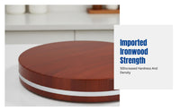 Round Ironwood Cutting Board, Thickened Antibacterial Chopping Board, Sturdy, Microbial-Resistant, Home & Commercial
