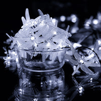 Solar LED Dragonfly String Lights Outdoor Decorative Christmas Garden Landscape Lighting